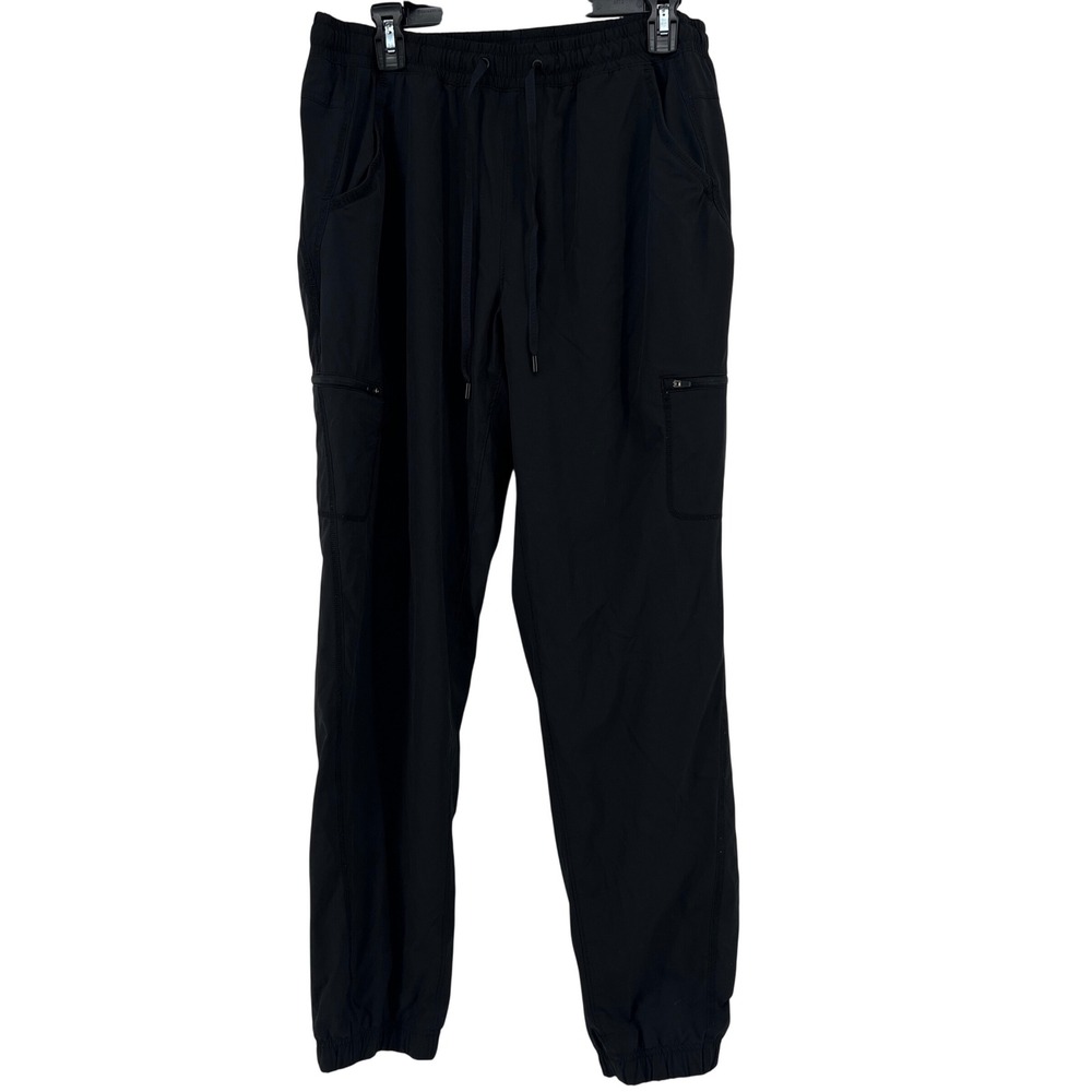 Eddie Bauer Womens Fleece Lined Cargo Jogger Pants‎ Black Size 12